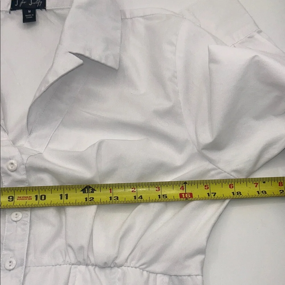 J for Justify Crisp White Button-Down Shirt - Picture 11 of 13